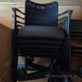 Black Allseating Inertia Mesh Back Stacking  Guest Chair w/ Arms